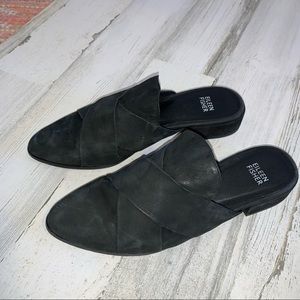 Eileen Fisher slides in black size 8